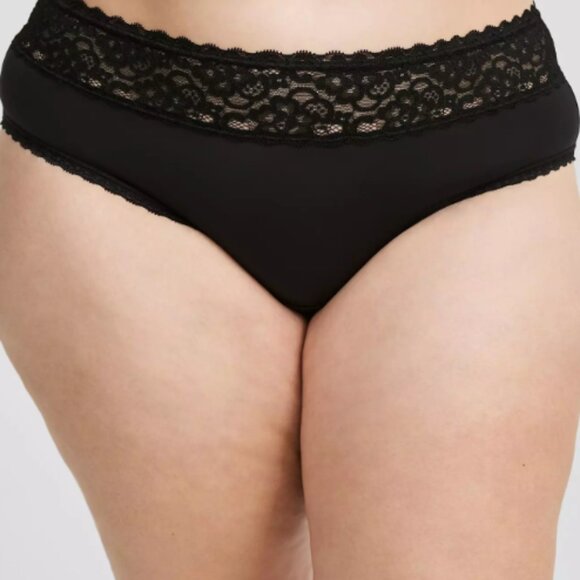 Second Skin Mid-Rise Cheeky Lace Trim Panty Torrid - Picture 2 of 6